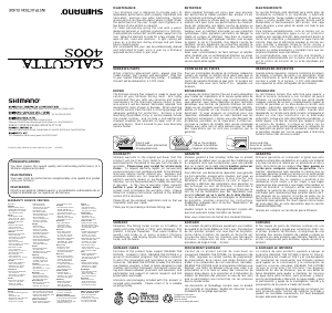 Handleiding Shimano Calcutta 400S Vismolen