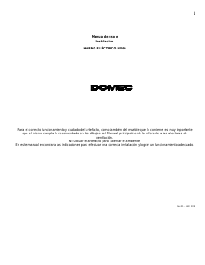 Manual de uso Domec MX60 Horno