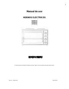 Manual de uso Domec GH45-S1 Horno