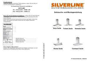 Bedienungsanleitung Silverline VEBI 900 EA Vera Isola Randabsaugung Dunstabzugshaube