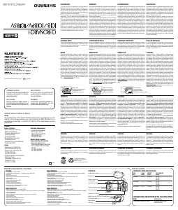 Manual Shimano Chronarch 101B Carreto pesca