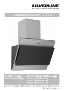 Bedienungsanleitung Silverline TSW 800 S Taurus Dunstabzugshaube