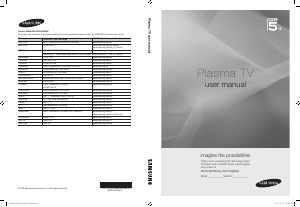 Bedienungsanleitung Samsung PS50C550G1W Plasma fernseher