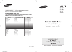 Bruksanvisning Samsung LE27S73BD LCD TV