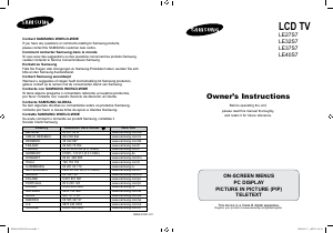 Manual de uso Samsung LE32S71B Televisor de LCD