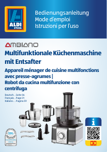 Bedienungsanleitung Ambiano GT-FP-06 Küchenmaschine