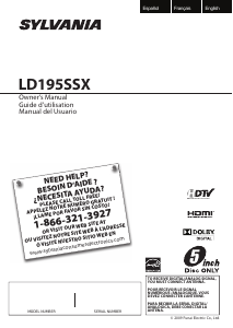 Manual de uso Sylvania LD195SSX Televisor de LCD