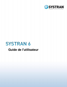 Mode d’emploi Systran 6