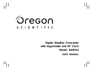 Manuale Oregon BAR 913 Stazione meteorologica