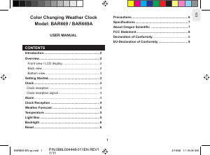 Manuale Oregon BAR 669 Stazione meteorologica