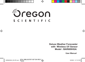 Handleiding Oregon BAR 609HGA Weerstation