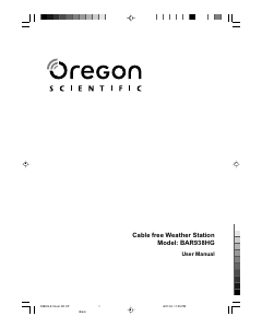 Manuale Oregon BAR 938HG Stazione meteorologica