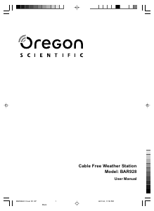 Manuale Oregon BAR 928 Stazione meteorologica