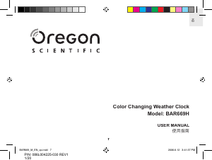 Manuale Oregon BAR 669H Stazione meteorologica