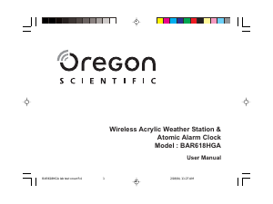 Handleiding Oregon BAR 618HGA Weerstation