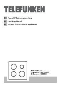 Bedienungsanleitung Telefunken TFIK78EDS10X Kochfeld