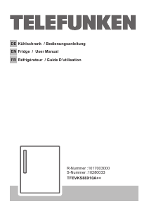 Manual Telefunken TFEVKS88X10A++ Refrigerator