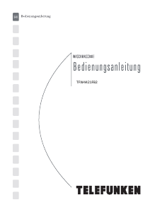 Bedienungsanleitung Telefunken TFW4421FB2 Waschmaschine