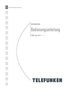 Bedienungsanleitung Telefunken TFWM1450FLN A+++ Waschmaschine