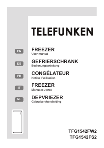 Manuale Telefunken TFG1542FW2 Congelatore