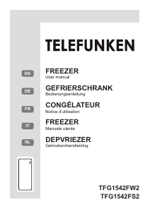 Bruksanvisning Telefunken TFG1542FS2 Frys