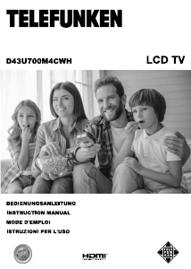 Manuale Telefunken D43U700M4CWH LCD televisore