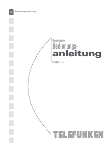 Bedienungsanleitung Telefunken TFW0641FE5 Waschmaschine