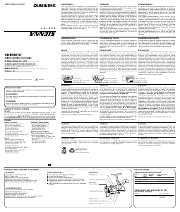 Mode d’emploi Shimano Sienna 1000FA Moulinet de pêche