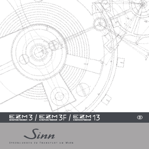 Bedienungsanleitung Sinn EZM 3F Armbanduhr