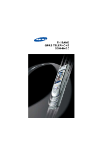 Bruksanvisning Samsung SGH-D410 Mobiltelefon