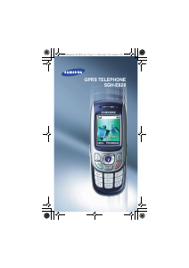 Bruksanvisning Samsung SGH-E820 Mobiltelefon