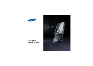 Bruksanvisning Samsung SGH-J800 Mobiltelefon
