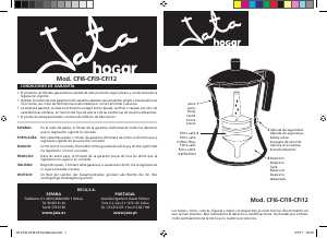 Mode d’emploi Jata CFI12 Cafetière