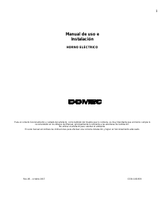 Manual de uso Domec HERS18-REFLEX Horno