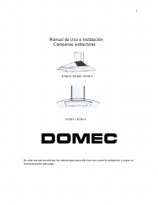 Manual de uso Domec KP60X Campana extractora