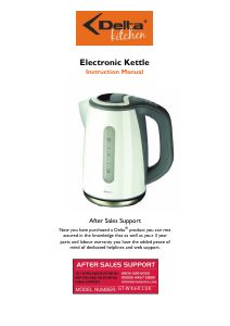 Manual Delta GT-WKe-01UK Kettle