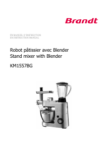 Handleiding Brandt KM1557BG Standmixer