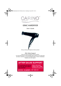 Manual Carino GT-HDI-01 Hair Dryer