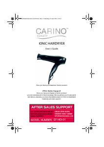 Bruksanvisning Carino GT-HDI-01 Hårtork