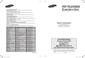 Handleiding Samsung PS-42E97HD Plasma televisie