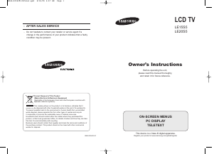 Instrukcja Samsung LE15S51BP Telewizor LCD