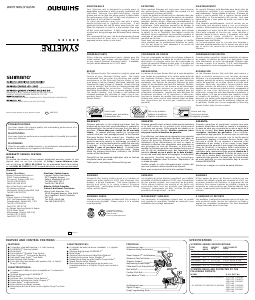 Mode d’emploi Shimano Symetre 1000FH Moulinet de pêche