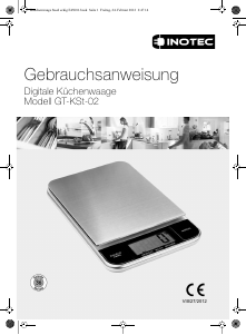 Bedienungsanleitung INOTEC GT-KSt-02 Küchenwaage