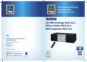 Bedienungsanleitung TERRIS MCD 244 Stereoanlage