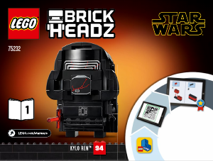 Manual Lego set 75232 Brickheadz Kylo Ren & Sith Trooper