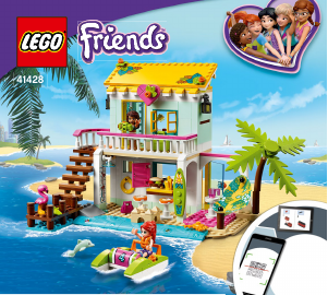 Vadovas Lego set 41428 Friends Paplūdimio namelis