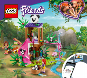 Käyttöohje Lego set 41422 Friends Pandan viidakkopuumaja