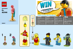 Bedienungsanleitung Lego set 40344 City Minifiguren-Set – Sommerparty