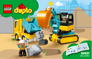 Manual Lego set 10931 Duplo Truck & tracked excavator