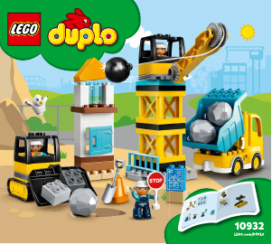 Handleiding Lego set 10932 Duplo Sloopkogel Afbraakwerken